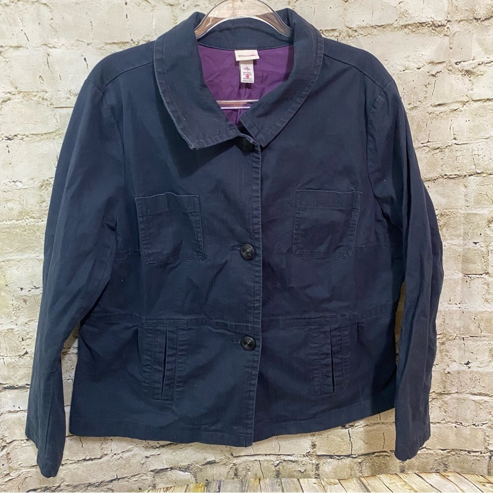 Venezia‎ Navy Blue Pin Striped Utility Jacket